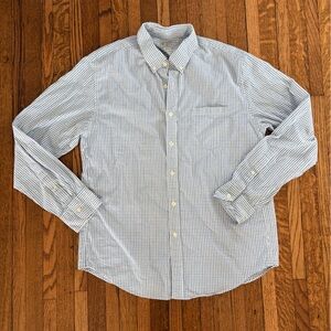 J. Crew Light Blue Checkered Button Down Shirt